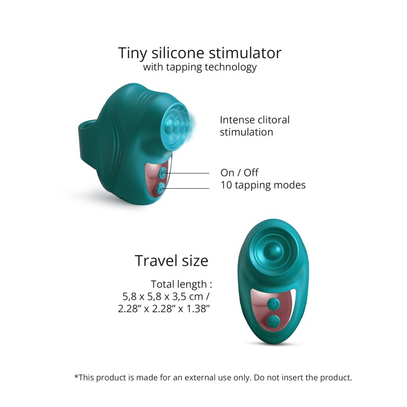 KISSCOOL - IRIDESCENT TEAL - LOVELY PLANET DISTRIBUTION - STIMULATEUR CLITORIDIEN